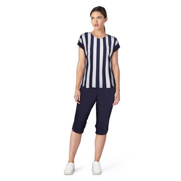 Women's Striped T-shirt and Leggings Set