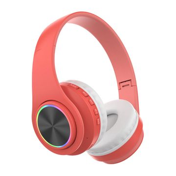 Luminous Cherry Red Wireless Headphones T39