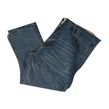 Men's Dark Blue Mid-Rise Slim Fit Jeans