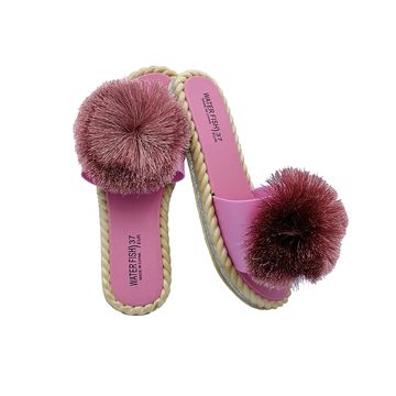Women's Furry Sandal (Pink)