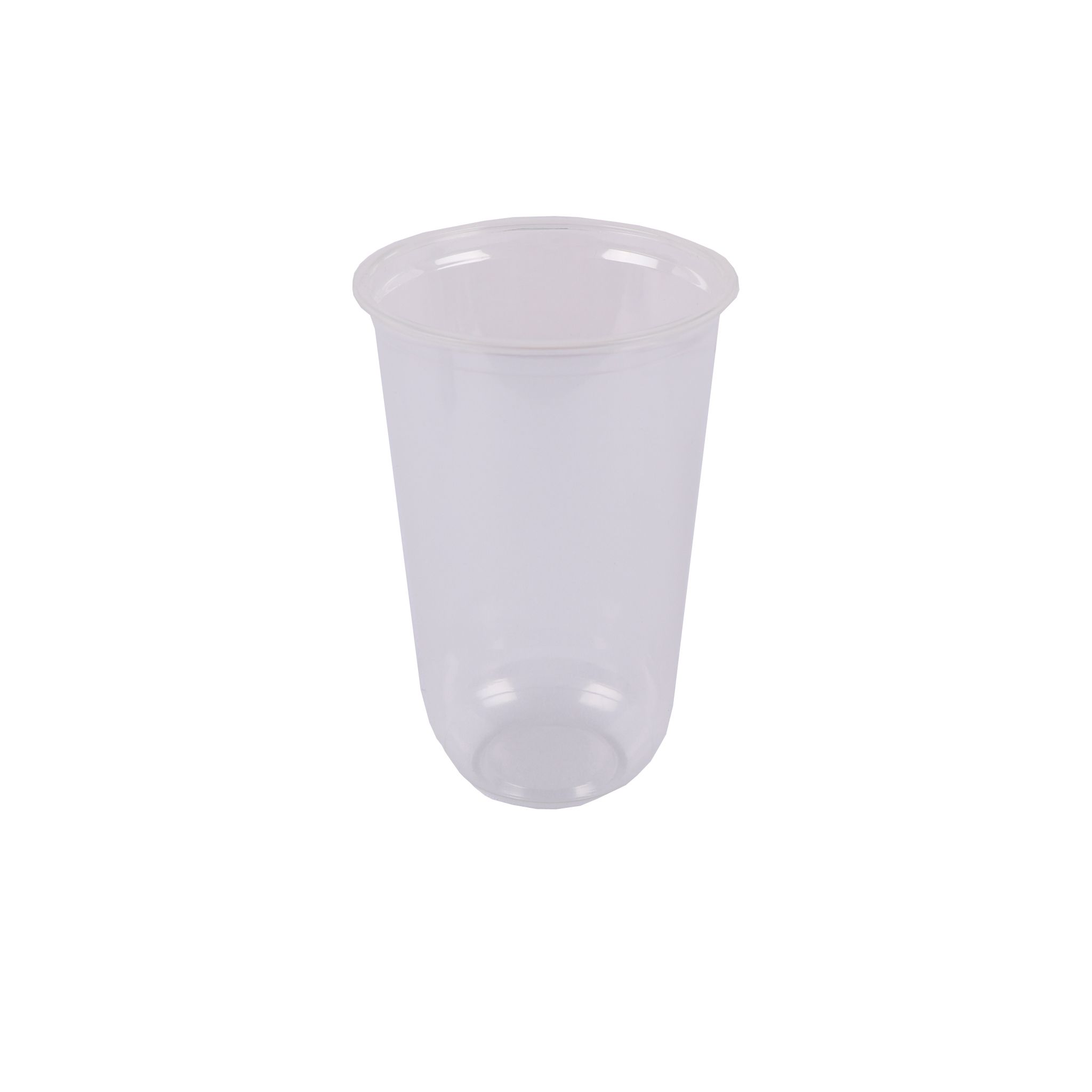 U shaped 12oz(425ml) disposable plastic PET snack cups with lids