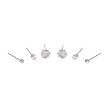 SILVER  EARRING PACK OF 3