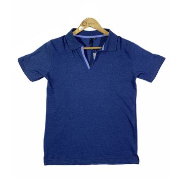 Men's Blue Short Sleeve Polo Shirt