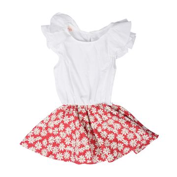Kids Skirt Top Dress For Girls-Red