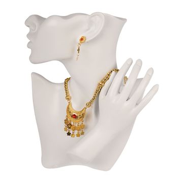 NECKLACE WITH EARRINGS (GOLD)