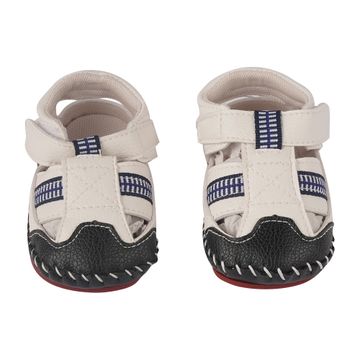 Baby Boy Black & White Pattern Slipper Shoes