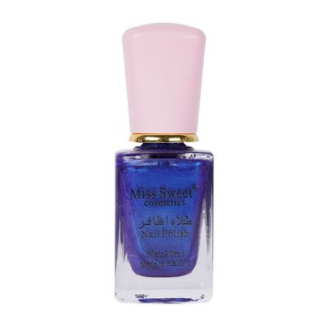 Miss Sweet Cosmetics Shimmery Blue Metallic Nail Polish 20ml