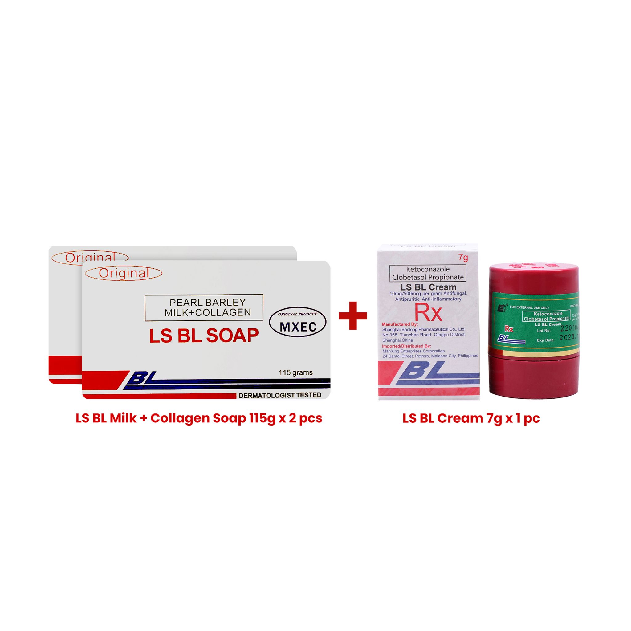 LS BL 2x Soap & 1x Cream Skincare Whitening Set - 1Sell