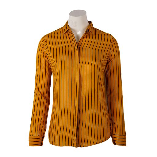 Women Fire Yellow Stripe Long Sleeves 