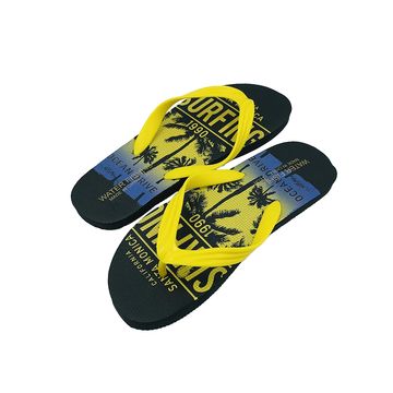 Men's Slipper (Black & Yellow)