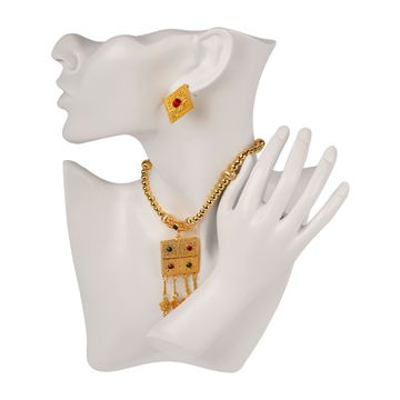 NECKLACE WITH EARRINGS (GOLD)