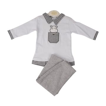 Baby Clothes 2pcs. Set -Grey/Bear