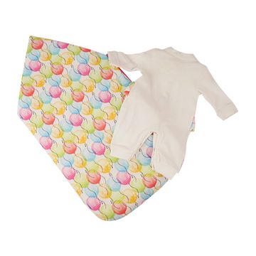 Baby's Pink & Beige Sleeping Bag & Romper Set