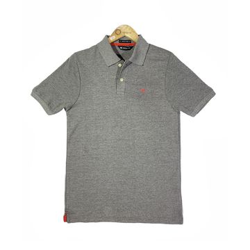 Short-Sleeve Polo Shirt Grey