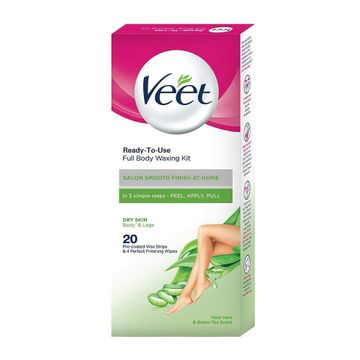 Veet Hair Removal Full Body Waxing Kit ( Aloe Vera & Green Tea Scent) 20 strips