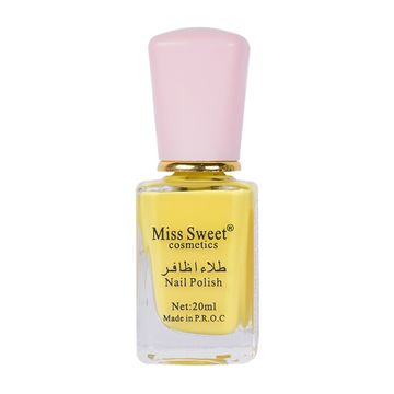 Miss Sweet Cosmetics Metallic Yellow Nail Polish 20ml