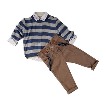 Infant Boy's Sweater, Shirt and Trousers Set