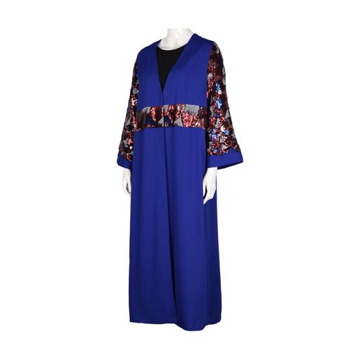 Women's Multicolored Embellished Shrug Dress In Royal Blue 1Sell