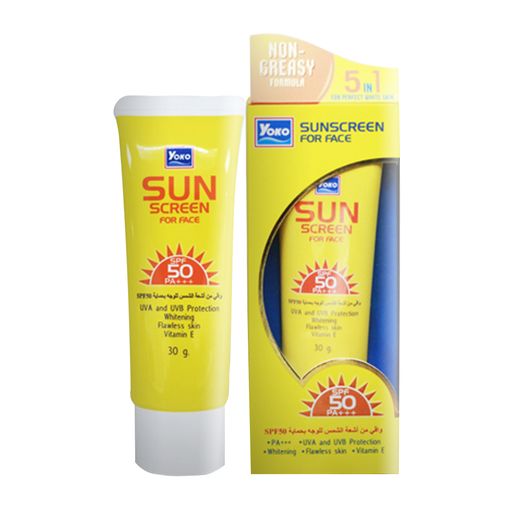 Buy Yoko Face Sunscreen with SPF 50 30g Online in Qatar Product 1Sell