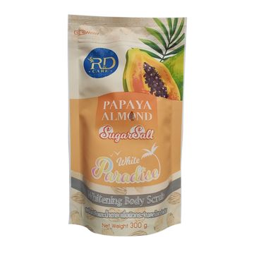 R&D Care Papaya Almond Sugar Salt White Paradise Scrub 300g