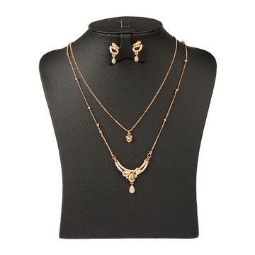 NECKLACE WITH EARRING GOLD