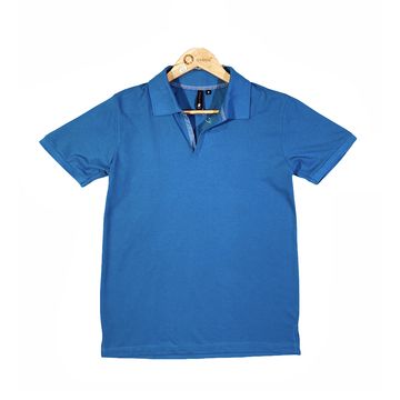 Corna Men’s Short Sleeve Polo Shirt Blue