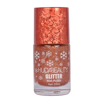 Huda Beauty Focus Glitter Orange Nail Polish 20 ml