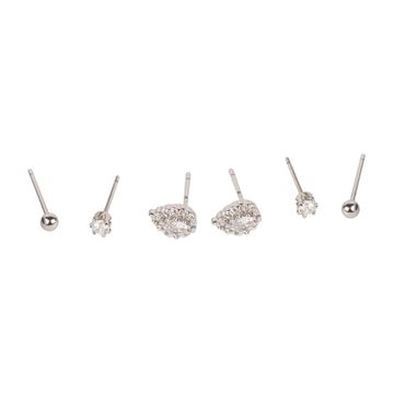 SILVER EARRING PACK OF 3