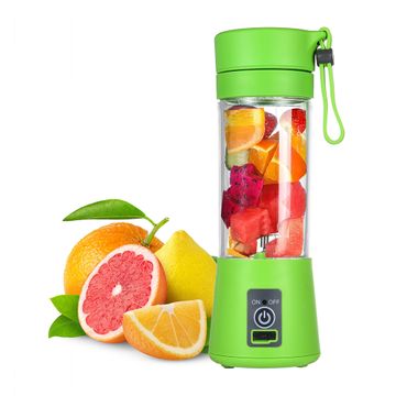 Portable Green Electric Juice Cup and Blender 380ml