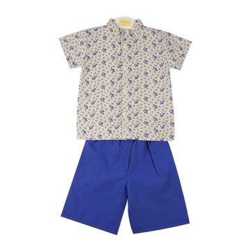 Baby Shirt & Short 2pcs Set- Blue