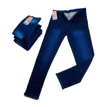 Men's Blue Mid-Rise Straight Fit Jeans