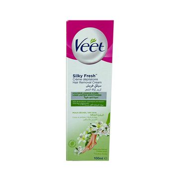 Veet Hair Removal Cream Silky Fresh Dry Skin Green 100ml