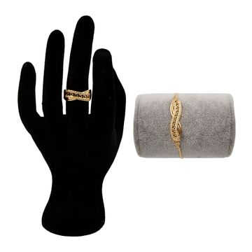 BRACELET WITH RING (GOLD)