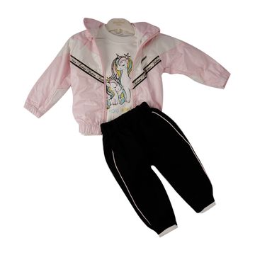 Baby Girl Pink Coat With Pants With Unicorn(Turkey)