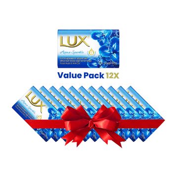 Value Pack-LUX Soap Aqua Sparkle (Blue) 80g X 12