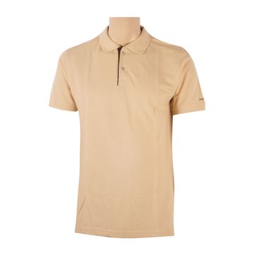 Men's Classic-Fit Short Sleeve Solid Soft Cotton Polo Shirt Beige Colour