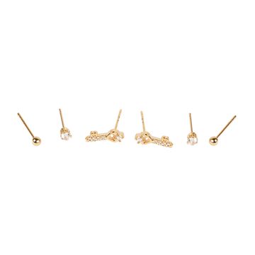 GOLD EARRING PACK OF 3