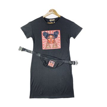 Black T-shirt & Belt bag